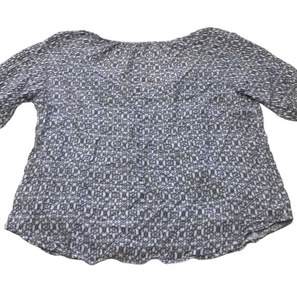 Love Stitch geometric print tassel tie V neck boho peasant pullover top sz M - Picture 4 of 4